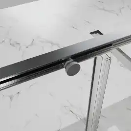 Душевая дверь Azario 140 AZ-Y43-140-MB-CL, профиль черный матовый, стекло Прозрачное