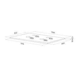 Тумбасо столешницей IDDIS Aiger 120, подвесная, Белая, AIG12W0i95K
