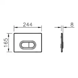 Клавиша смыва Vitra Loop O 740-0500 Хром матовый