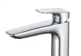 Смеситель для накладной раковины Aquatek Вега AQ1004CR, однорычажный, высокий, Хром