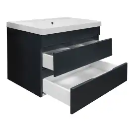 Тумба с раковиной Azario Эстима 70 CS00094588, подвесная, Графит