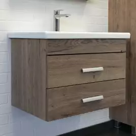 Тумба с умывальником Comforty Никосия 70П Дуб темный, 00-00008855
