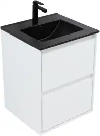 Тумба под раковину Aquanet Милан 50 белый глянец, подвесная, 336366
