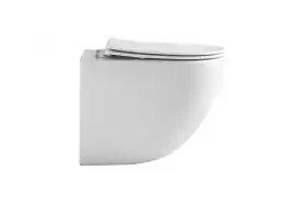 Подвесной унитаз Aquatek ГЕЛИОС AQ1993T-00 безободковый, со смывом ТОРНАДО, с сиденьем микролифт, Белый