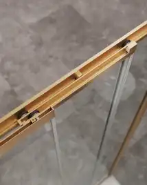 Душевая дверь CEZARES MOLVENO-BF-3-90-C-BORO-IV стекло Прозрачное, профиль Брашированное золото