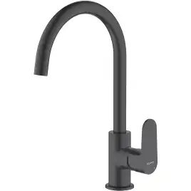 Смеситель для кухни Aquatek Оберон AQ1282MB поворотный излив, Черный матовый