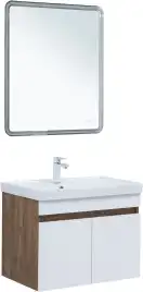 Тумба под раковину Aquanet Оптима 70 дуб рустикальный/белый сатин, 344792