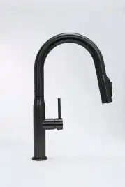 Смеситель для кухни AVS PureRiver 811-171-MB с выдвижным изливом, черный матовый