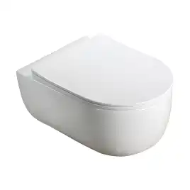 Унитаз подвесной AVS Диапазон 813-0009-L-T-GW безободковый, со смывом Торнадо, белый