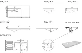 Раковина Aquanet Side 100 левая, 347435