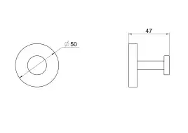 Крючок для полотенец Aquatek Бетта AQ4601CR, Хром