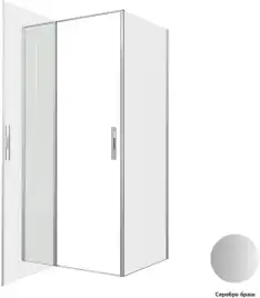 Душевой уголок Allen Brau Priority 100x80 3.31029.BA + 3.31041.BA серебро браш