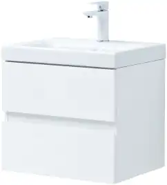 Тумба под раковину Aquanet Беркли 50 белый глянец (2 ящика) 302347