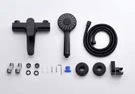 Смеситель для ванны Aquatek Оберон AQ1249MB, однорычажный, с коротким изливом, Черный матовый