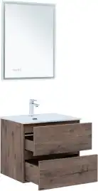 Тумба под раковину Aquanet Алвита New 60 2 ящика, дуб веллингтон табак 334184