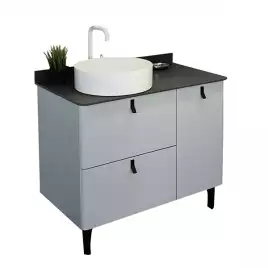 Тумба с умывальником Comforty Сорренто 90 Серый, 00-00013520