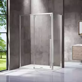 Душевой уголок Vincea Lugano 120х100 VSR-1L1012CL-1, дверь раздвижная, профиль хром, стекло прозрачное