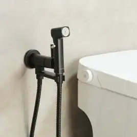 Смеситель с гигиеническим душем Aquatek Ника AQ1819MB, Черный матовый