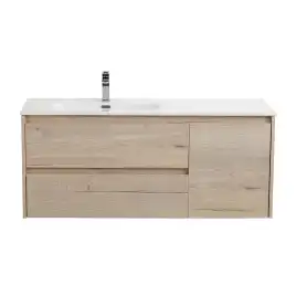 Тумба под раковину BelBagno KRAFT-1000-2C-1A-SO-RGB-L подвесная Rovere Galifax Bianco