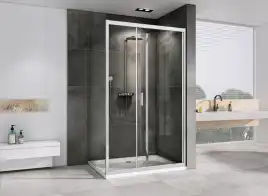 Душевой уголок ABBER Sonnenstrand 120х100 см, AG07120-S100, профиль хром, стекло прозрачное