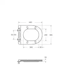 Унитаз-компакт BelBagno ACQUA-TOR BB2801CP-TOR/SC безободкового со смывом TORNADO