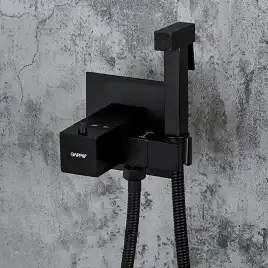 Гигиенический душ со смесителем Gappo G7207-60 встраиваемый, Черный матовый