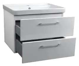 Тумба с раковиной Azario Ника 80 CS00080145, подвесная, Белая глянцевая