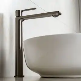 Смесители для раковины AVS Elegant 811-401-GM высокий, оружейная сталь