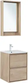 Тумба под раковину Aquanet Милан 50 дуб светлый, подвесная, 336381
