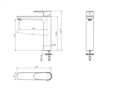 Смеситель для раковины Aquatek Ника AQ1804BGM, Оружейная сталь