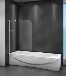 Шторка на ванну CEZARES RELAX-V-11-100/140-C-Bi стекло Прозрачное, профиль Белый