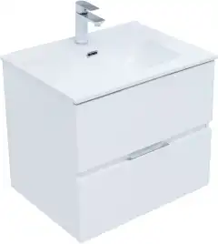 Тумба под раковину Aquanet Алвита New 60 2 ящика, белый матовый 277510