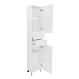 Шкаф-пенал Azario Эстима 35 CS00094555 правый напольный, Белый глянцевый