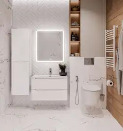 Тумба под раковину BelBagno ETNA-800-2C-SO-BL-P подвесная Bianco Lucido