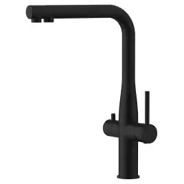 Смеситель для кухни AVS PureRiver черный матовый, Г-образный излив, 811-160-MB
