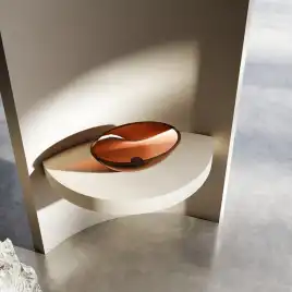 Раковина накладная ABBER KRISTALL 50х35х15 AT2802Opal, овальная, коричневая