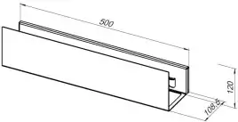 Полка Aquanet Магнум Н 50x12 белая матовая, с крючками, 341539