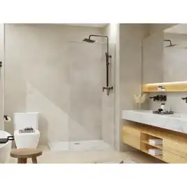 Душевая перегородка Azario Walk-in 90 AZ-251-90-CH-CL стекло 8 мм прозрачное, профиль Хром