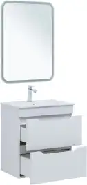 Тумба под раковину Aquanet Практика 60 белый глянец, 347963