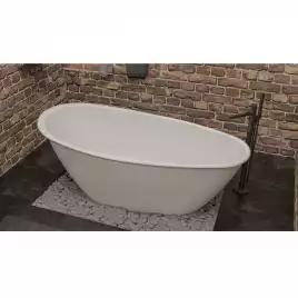 Ванна из искусственного камня WHITECROSS 155x73 Spinel B, белая матовая 0210.155073.200