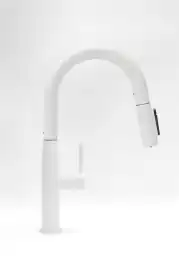 Смеситель для кухни AVS PureRiver 811-171-MW с выдвижным изливом, белый матовый