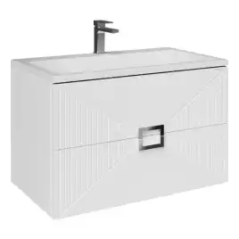Тумба под раковину Grossman Луксор 60 подвесная, белая матовая (106054)