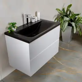 Тумба с раковиной AVS Гармония 80 белая, N821-07-800WG-01-810BM