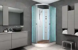 Душевая кабина AvaCan EM2012RNLED+GM 120x90 см, низкий поддон, без крыши, правая
