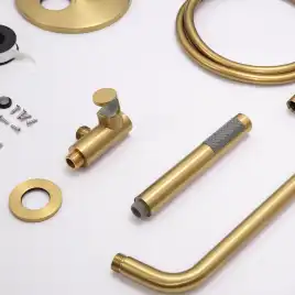 Встраиваемая душевая система AVS LUXURY 811-501-BG термостат, брашированное золото