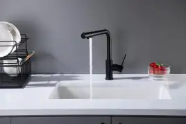 Смеситель для кухни Aquatek Европа AQ1386MB с подключением к фильтру с питьевой водой, Черный матовый