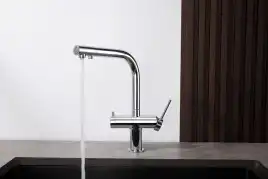 Смеситель для кухни Aquatek Европа AQ1385CR с подключением к фильтру с питьевой водой, Хром