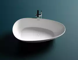 Ванна Salini PAOLA IN 160х80 101611G из материала S-Sense, Белая глянцевая
