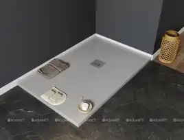 Душевой поддон Aquanet Pleasure 120х80 из искусственного камня 258876 Серый