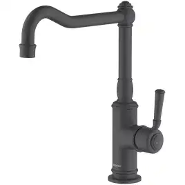 Смеситель для кухни Aquatek Классик AQ1580MB поворотный излив, Черный матовый